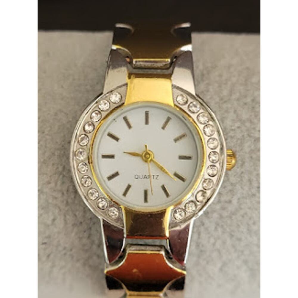 Blair Women's Two-Toned Watch with Crystals‎ on the Bezel New Battery